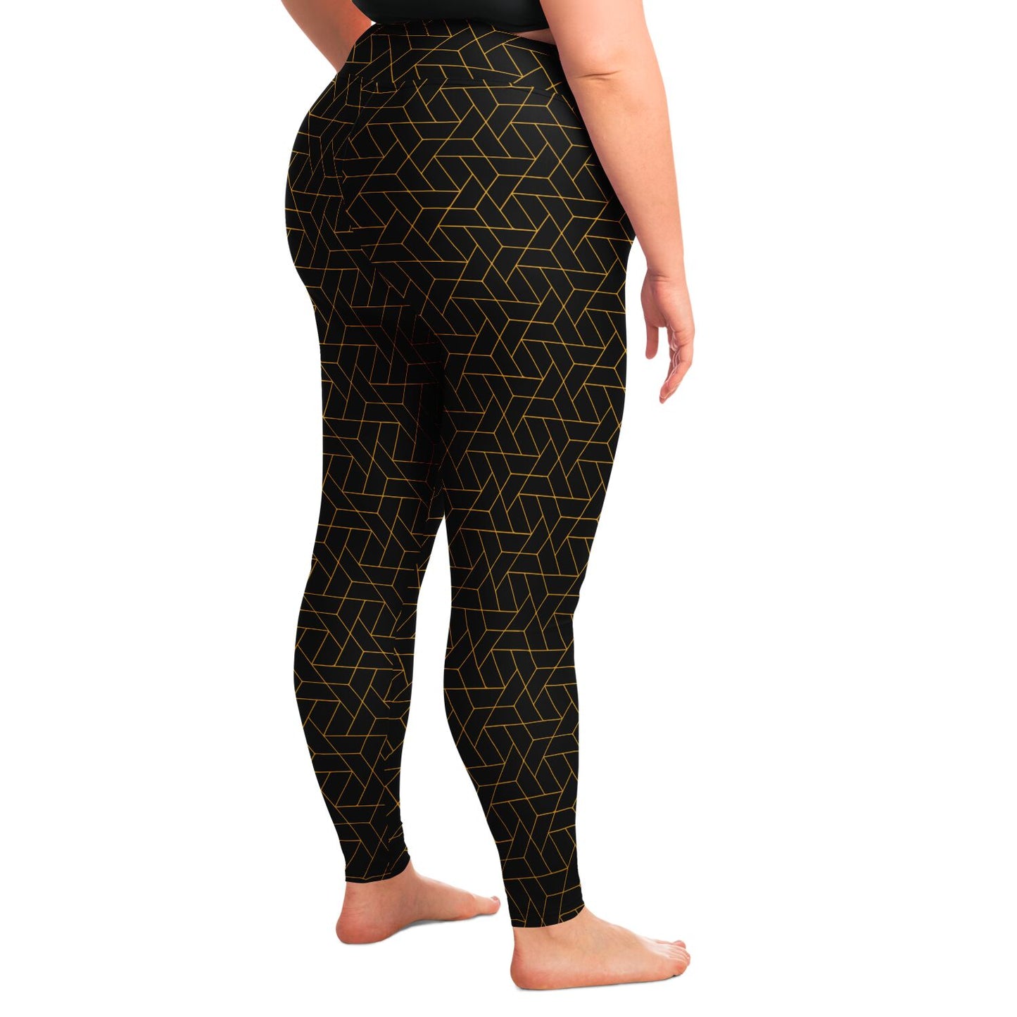 Plus Size Legging - CYBERBLACK CITRUS