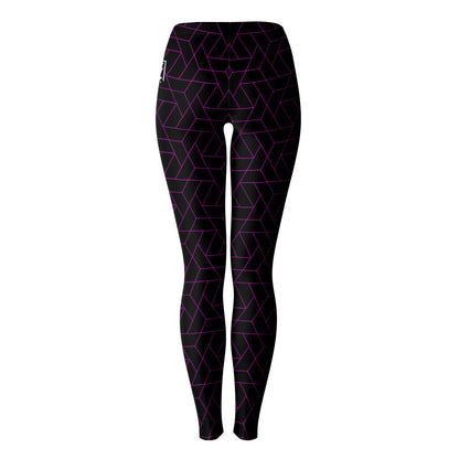 DISOBEY Festival Leggings  -  CYBERBLACK FUSCHIA