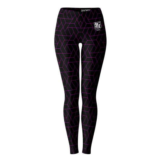 DISOBEY Festival Leggings  -  CYBERBLACK FUSCHIA