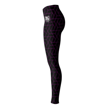 DISOBEY Festival Leggings  -  CYBERBLACK FUSCHIA