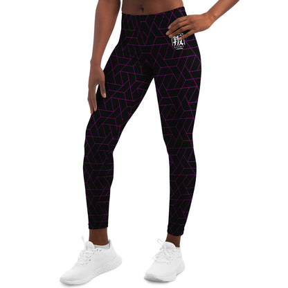 DISOBEY Festival Leggings  -  CYBERBLACK FUSCHIA